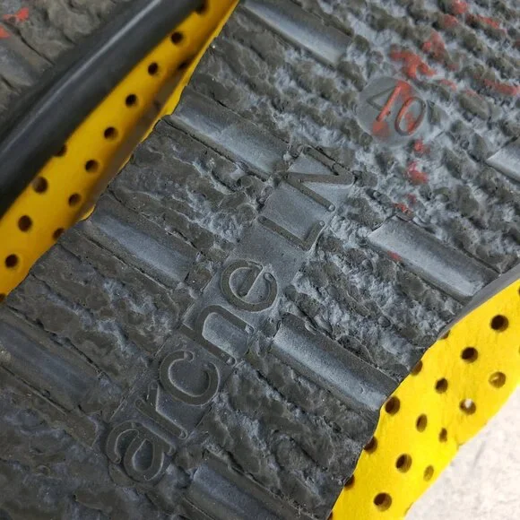 Arche Lilly Perforated Ballet Flats Comfort Shoes Curry Yellow Nubuck Leather 40